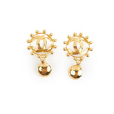 Chanel Gold Clip On Earrings Costume Jewellery